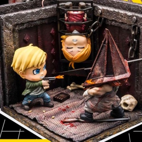 Red Pyramid Thing Vs James Sunderland Ft. Maria Silent Hill 2 DioCube PVC Diorama by Figurama Collectors